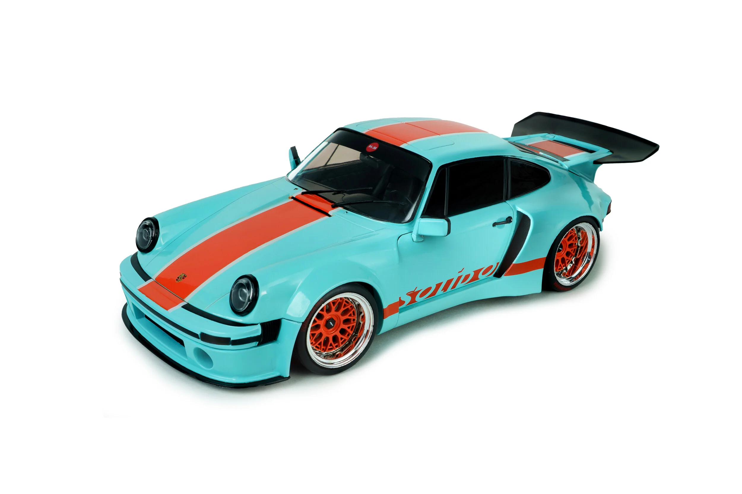 Solido 2026 Porsche 911 KS-R Blue & Orange Khyzyl Saleem 1:18 - Image 8