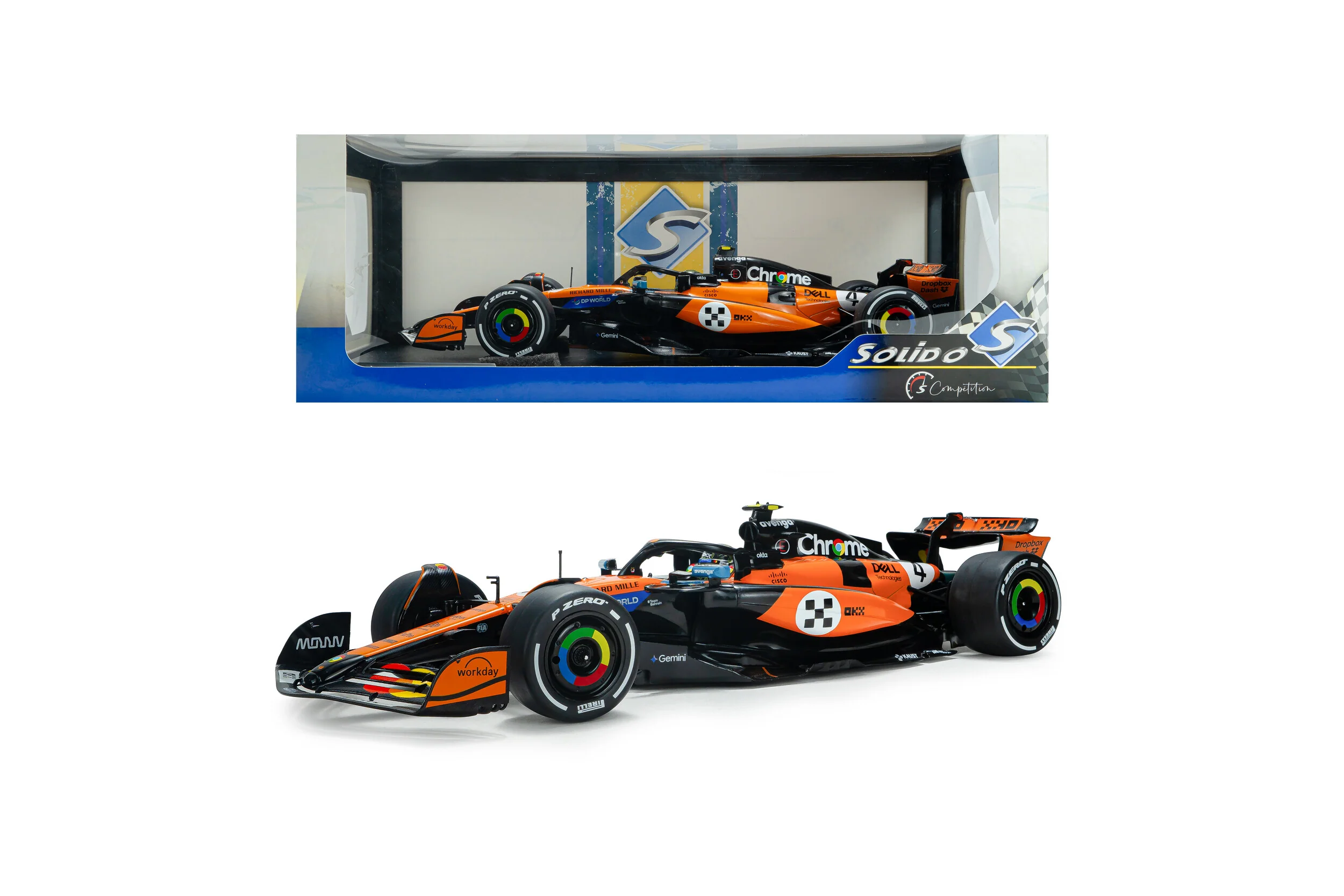 Solido Mclaren F1 Team MCL39 Orange #4 L. Norris Winner Monaco GP 2025 1:18 - Image 11