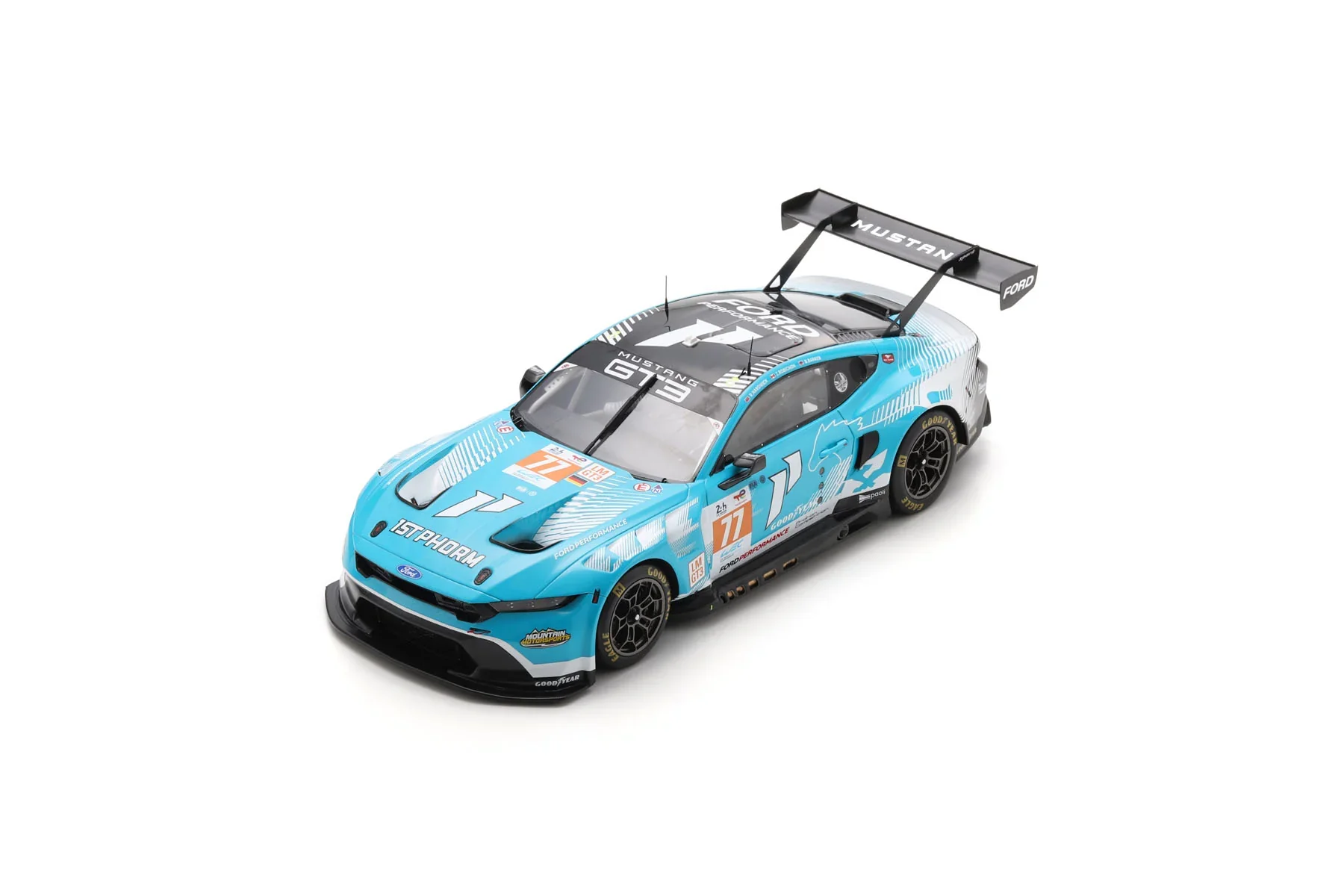 Spark Model Ford Mustang GT3 Coyote #77 Team Proton Competition 24hr Le Mans 2024 1:18 - Image 2