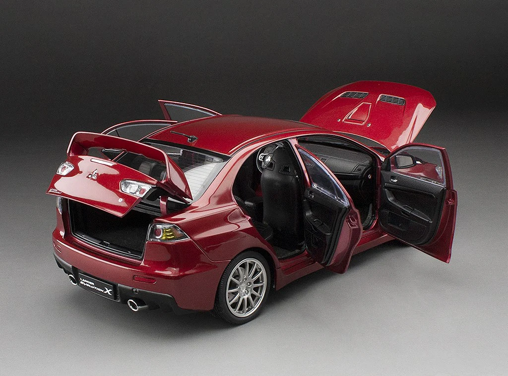 Sun-Star 2007 Mitsubishi Lancer Evolution X FQ400 Red Metallic 1:18 - Image 6