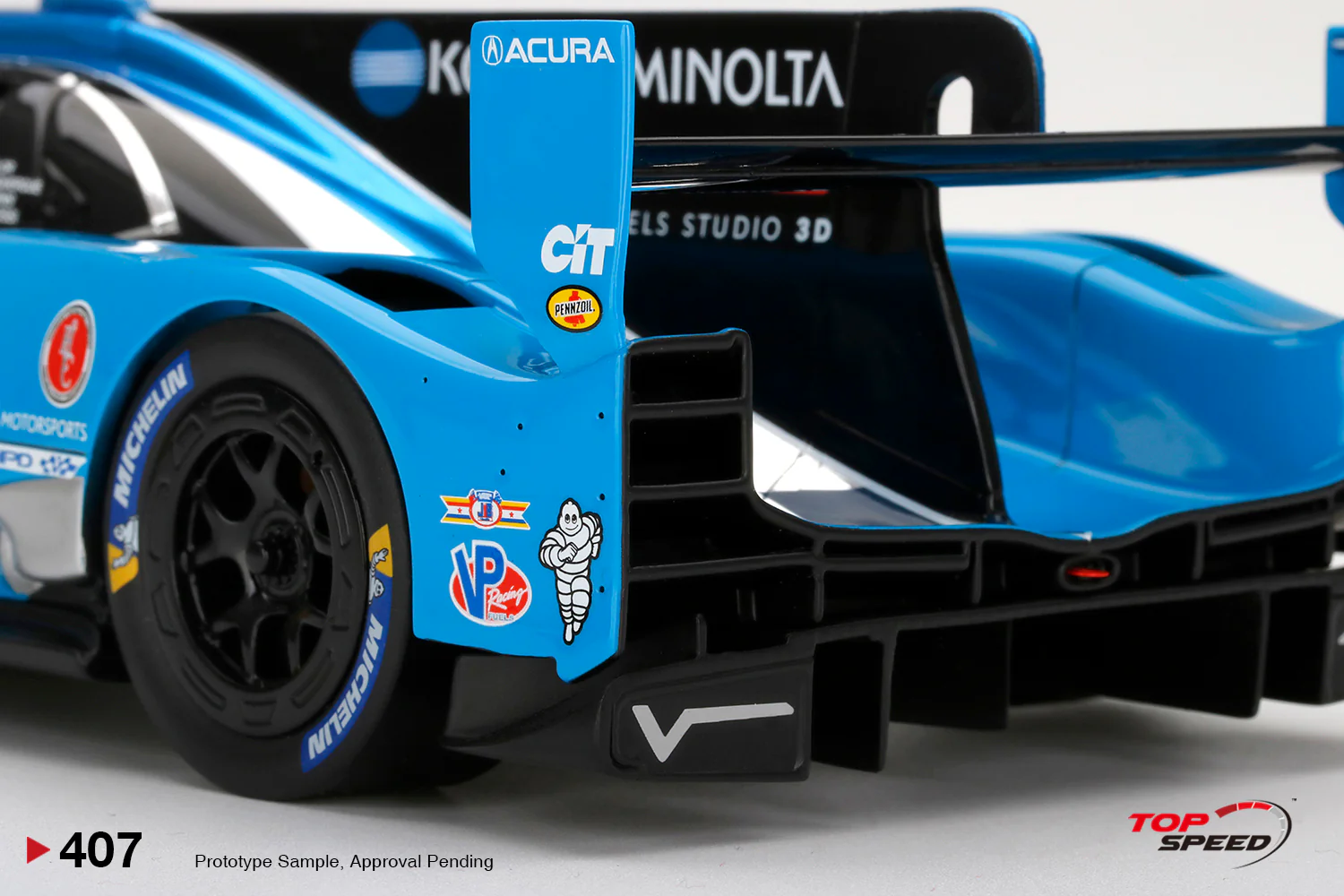 Topspeed 1:18 Acura ARX-05 DPi #10 No. 10 Konica Minolta Acura ARX-05 2022 IMSA Daytona 24 Hrs Pole Sitter - Image 6