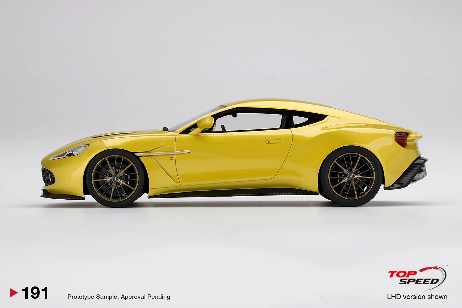Topspeed 1:18 Aston Martin Vanquish Zagato Cosmopolitan Yellow - Image 3