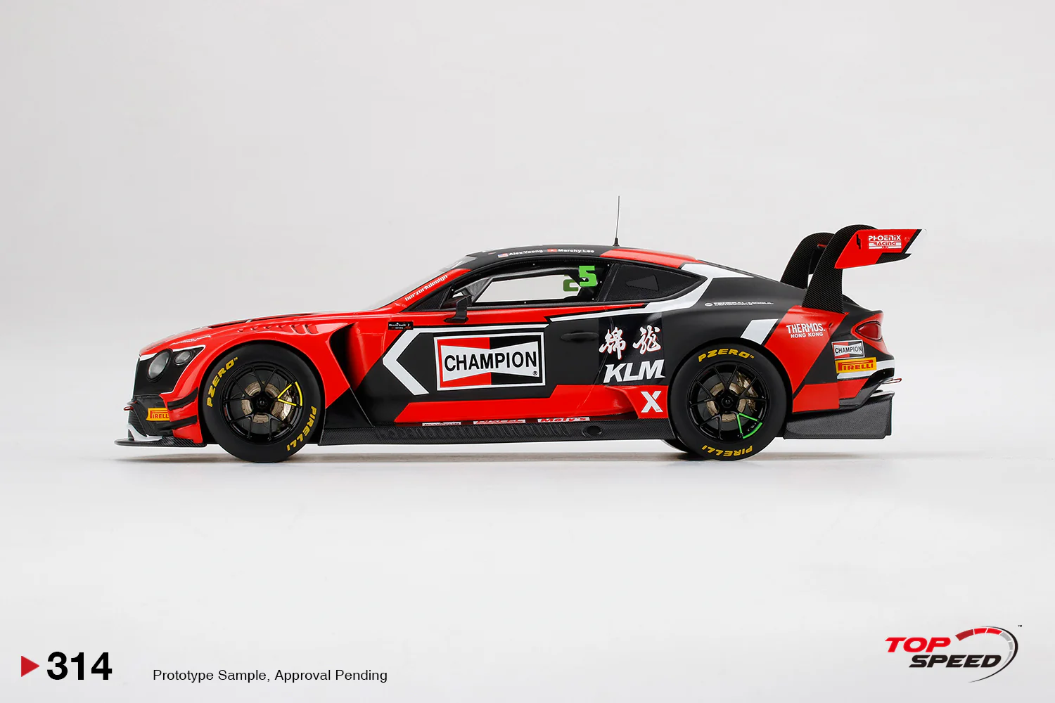 Topspeed 1:18 Bentley Continental GT3 #5 CHAMPION 2018 Blancpain GT Asia - Image 3
