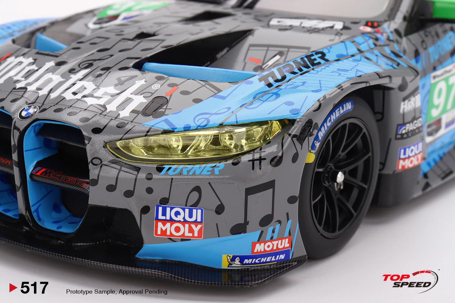 Topspeed 1:18 BMW M4 GT3 #97 Turner Motorsports IMSA 2023 Laguna Seca GTD 2nd Place - Image 5