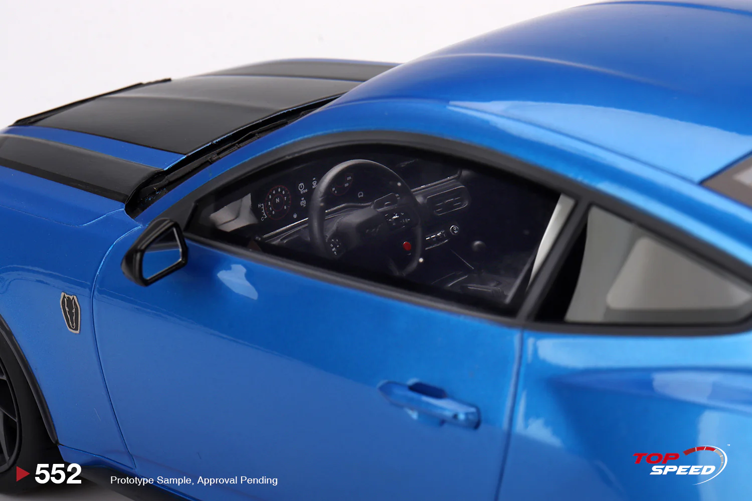Topspeed 2024 Ford Mustang Dark Horse Grabber Blue 1:18 - Image 5