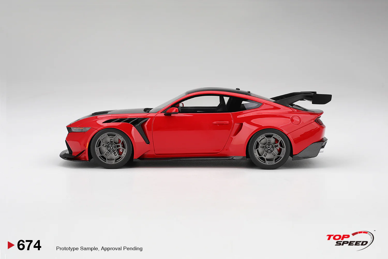 Topspeed 2025 Ford Mustang GTD Race Red 1:18 - Image 3