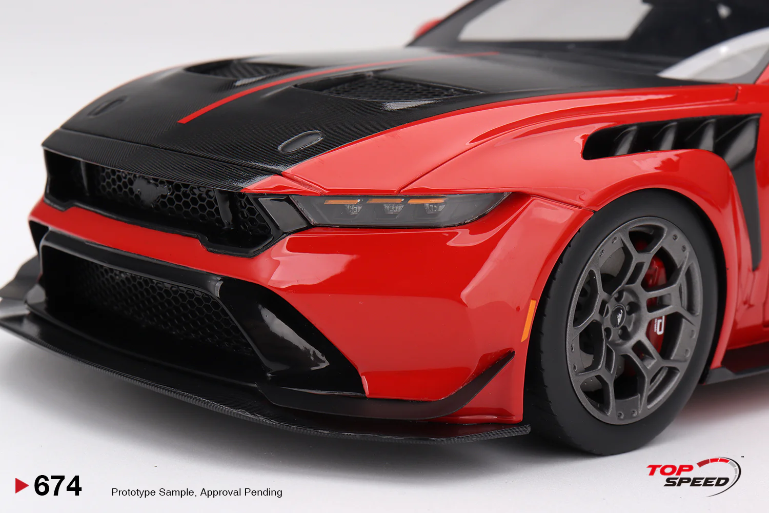 Topspeed 2025 Ford Mustang GTD Race Red 1:18 - Image 4