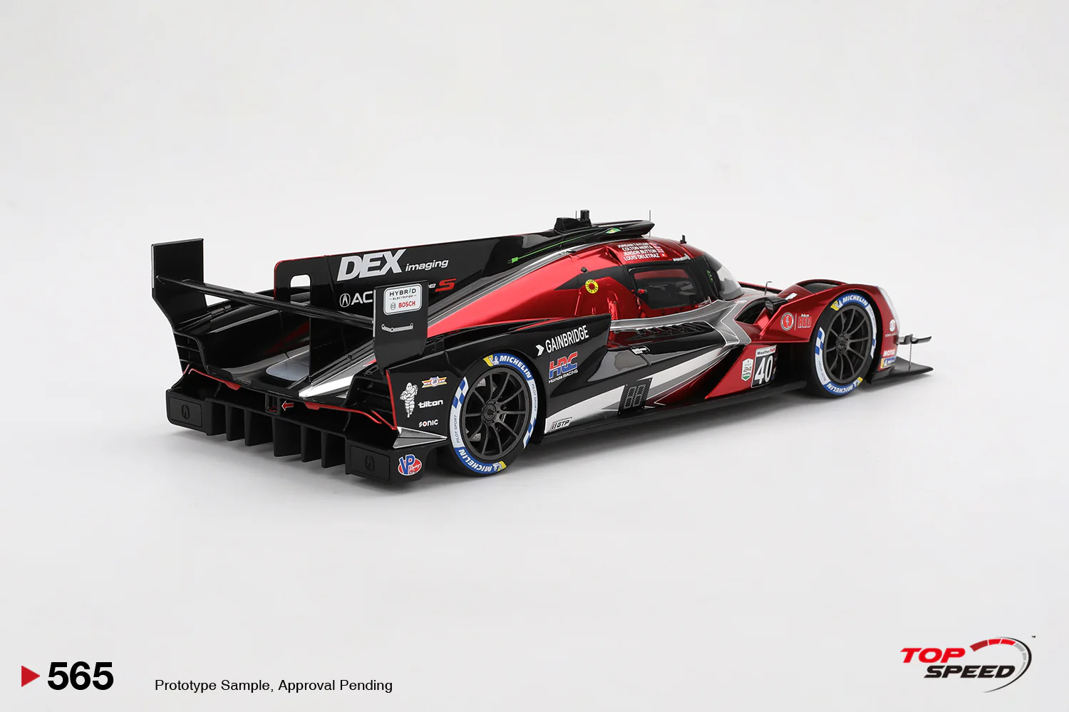 Topspeed Acura ARX-06 GTP #40 Wayne Taylor Racing w/ Andretti IMSA Daytona 24 Hrs 3rd Place 1:18 - Image 2