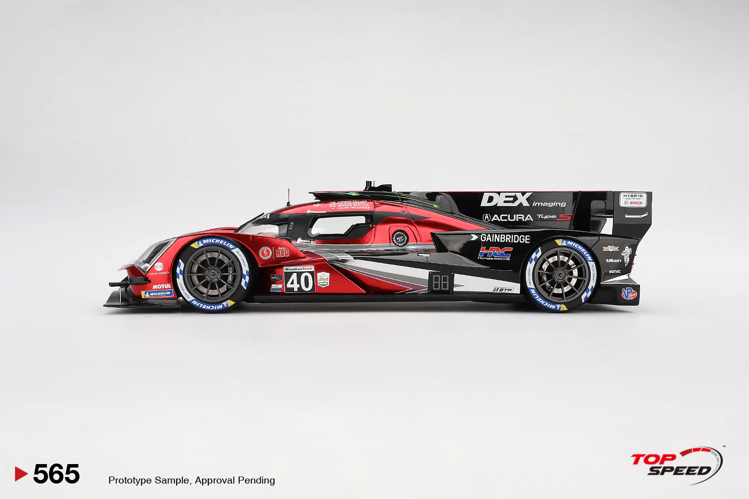 Topspeed Acura ARX-06 GTP #40 Wayne Taylor Racing w/ Andretti IMSA Daytona 24 Hrs 3rd Place 1:18 - Image 3