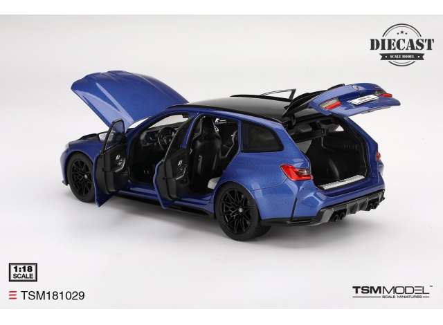 Topspeed BMW M3 Touring M (G81) Portimao Blue Metallic 1:18 - Image 3