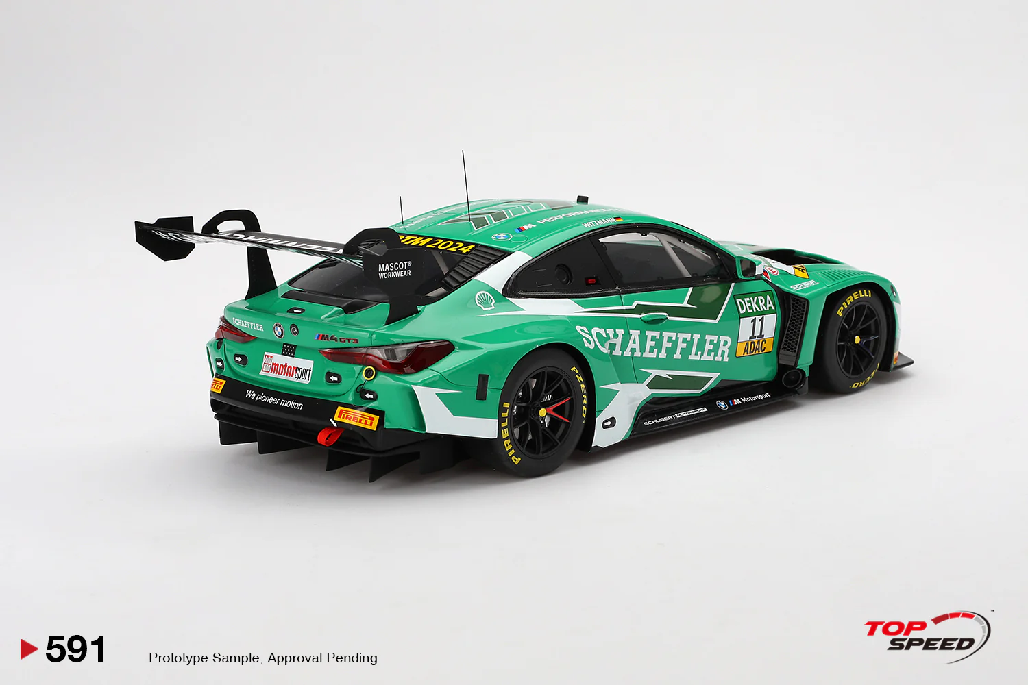 Topspeed BMW M4 GT3 #11 Schubert Motorsport 2024 DTM Green 1:18 - Image 2