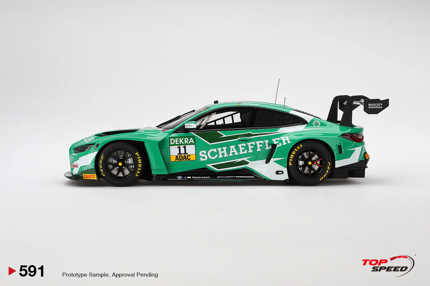 Topspeed BMW M4 GT3 #11 Schubert Motorsport 2024 DTM Green 1:18 - Image 3