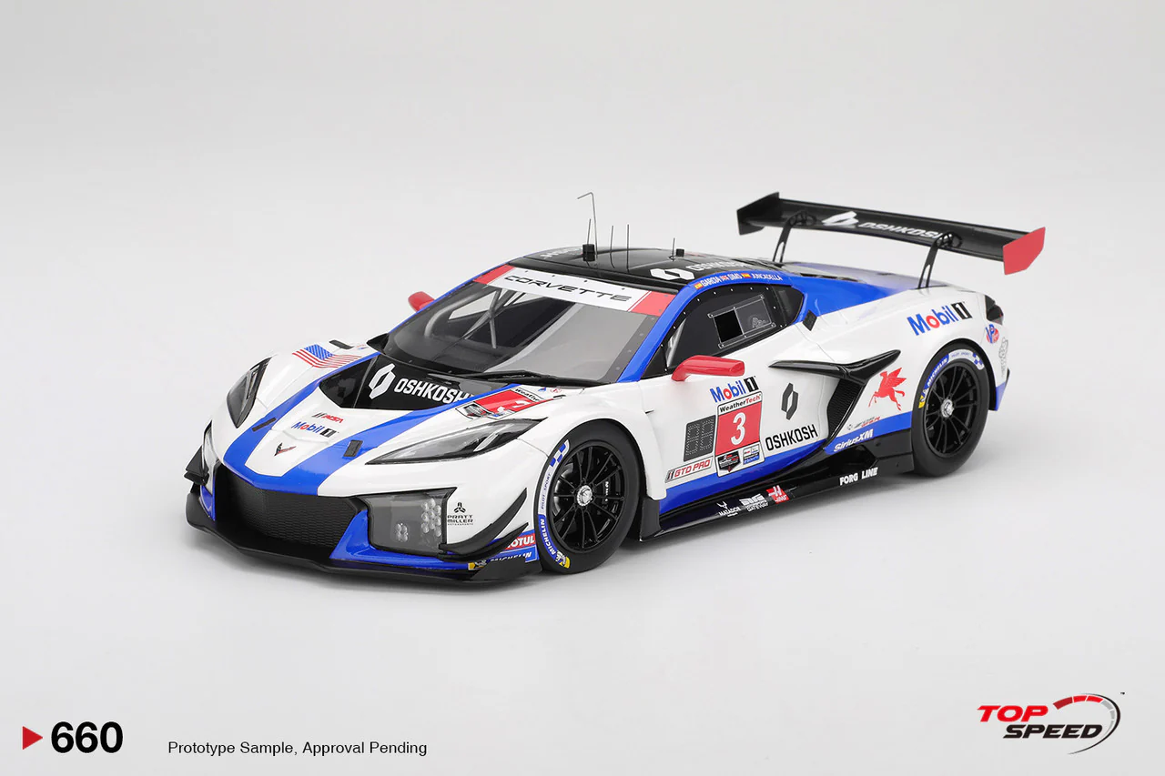Topspeed Chevrolet Corvette C8 Z06 GT3.R #3 Corvette Racing by Pratt Miller Motorsports 2025 IMSA Sebring 12hrs 1:18