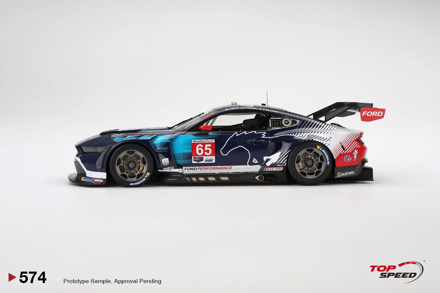 Topspeed Ford Mustang GT3 #65 Ford Multimatic Motorsports 2024 IMSA Daytona 24hrs Black 1:18 - Image 3