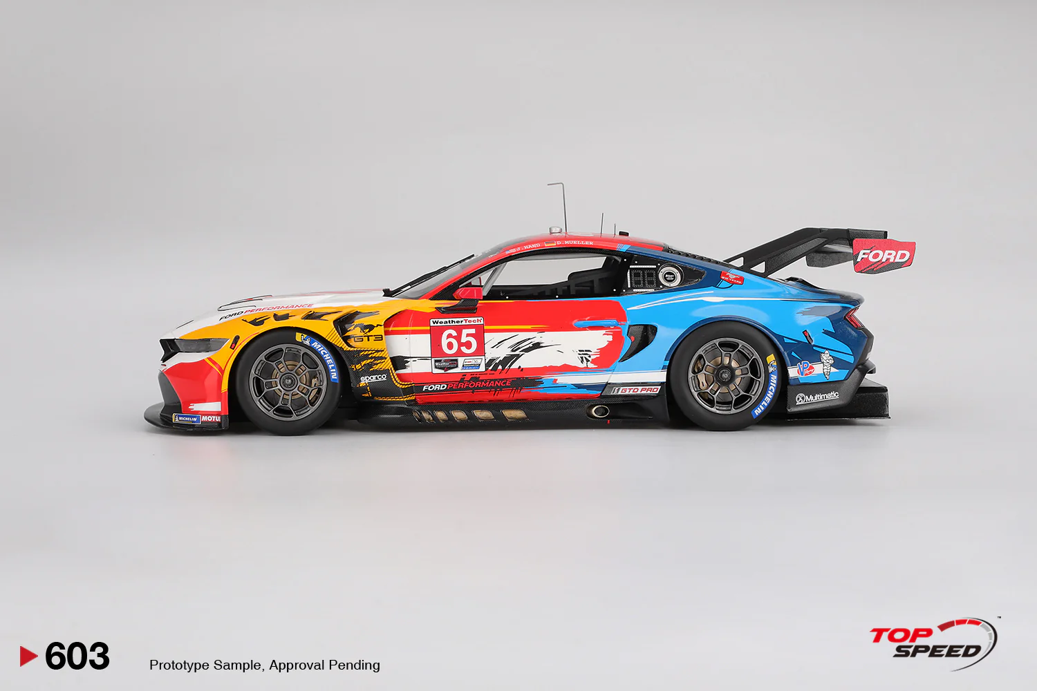 Topspeed Ford Mustang GT3 #65 Ford Multimatic Motorsports 2024 IMSA Laguna Seca 1:18 - Image 3