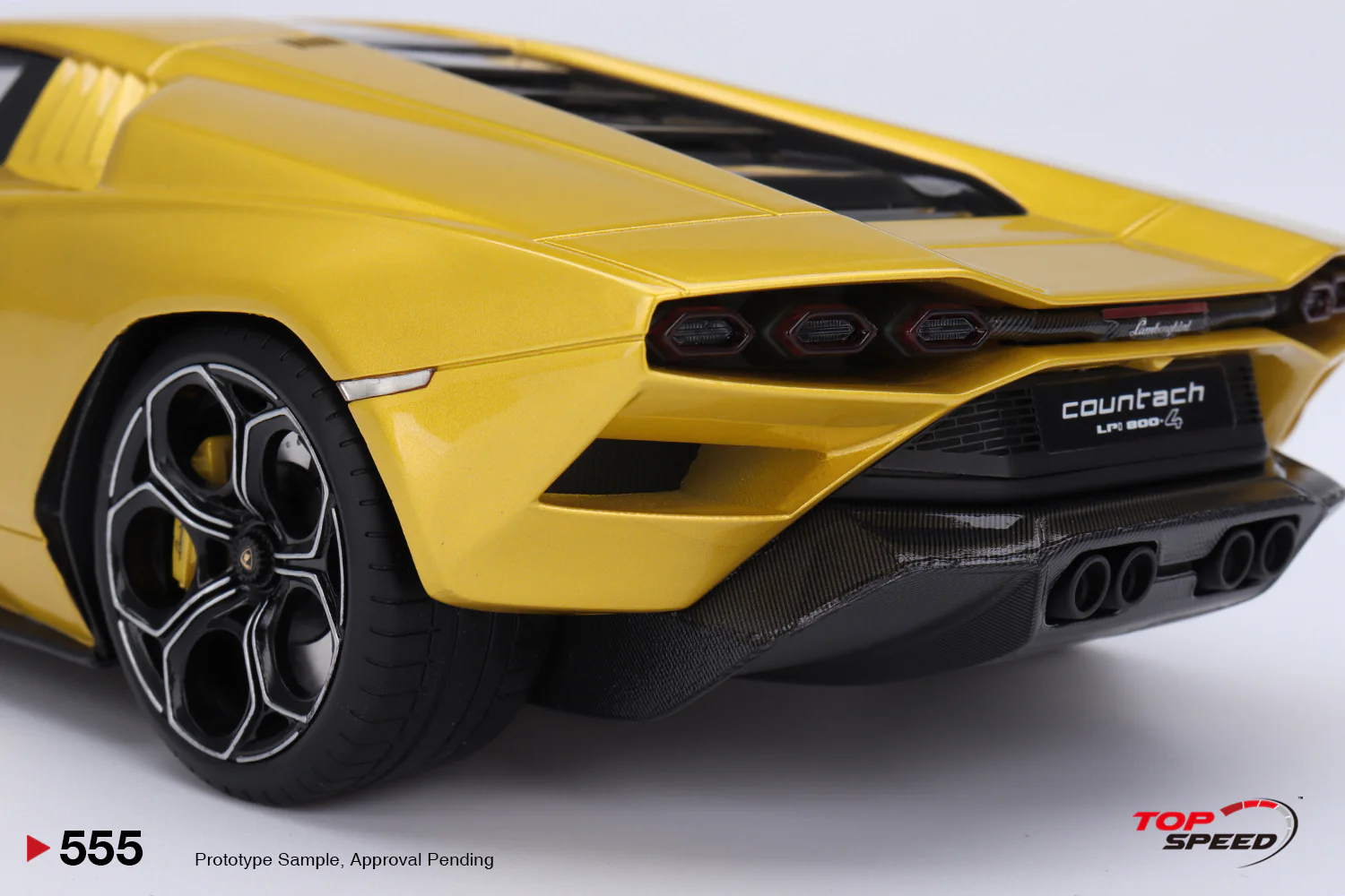 Topspeed Lamborghini Countach LPI 800-4 New Giallo Orion (Yellow) 1:18 - Image 6