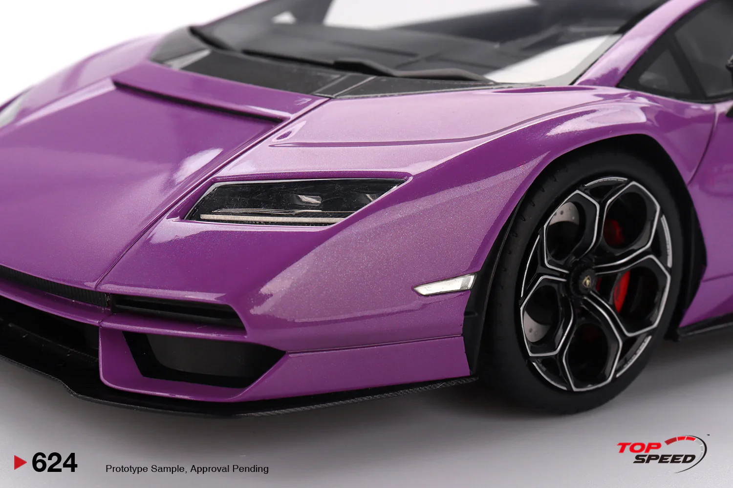 Topspeed Lamborghini Countach LPI 800-4 Viola Metallic Purple 30th Annivesary 1:18 - Image 3