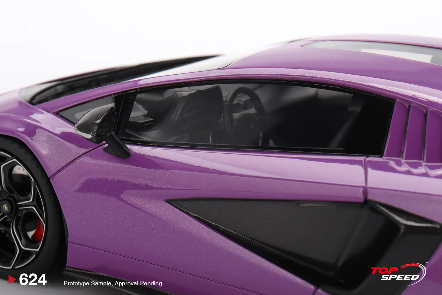 Topspeed Lamborghini Countach LPI 800-4 Viola Metallic Purple 30th Annivesary 1:18 - Image 4