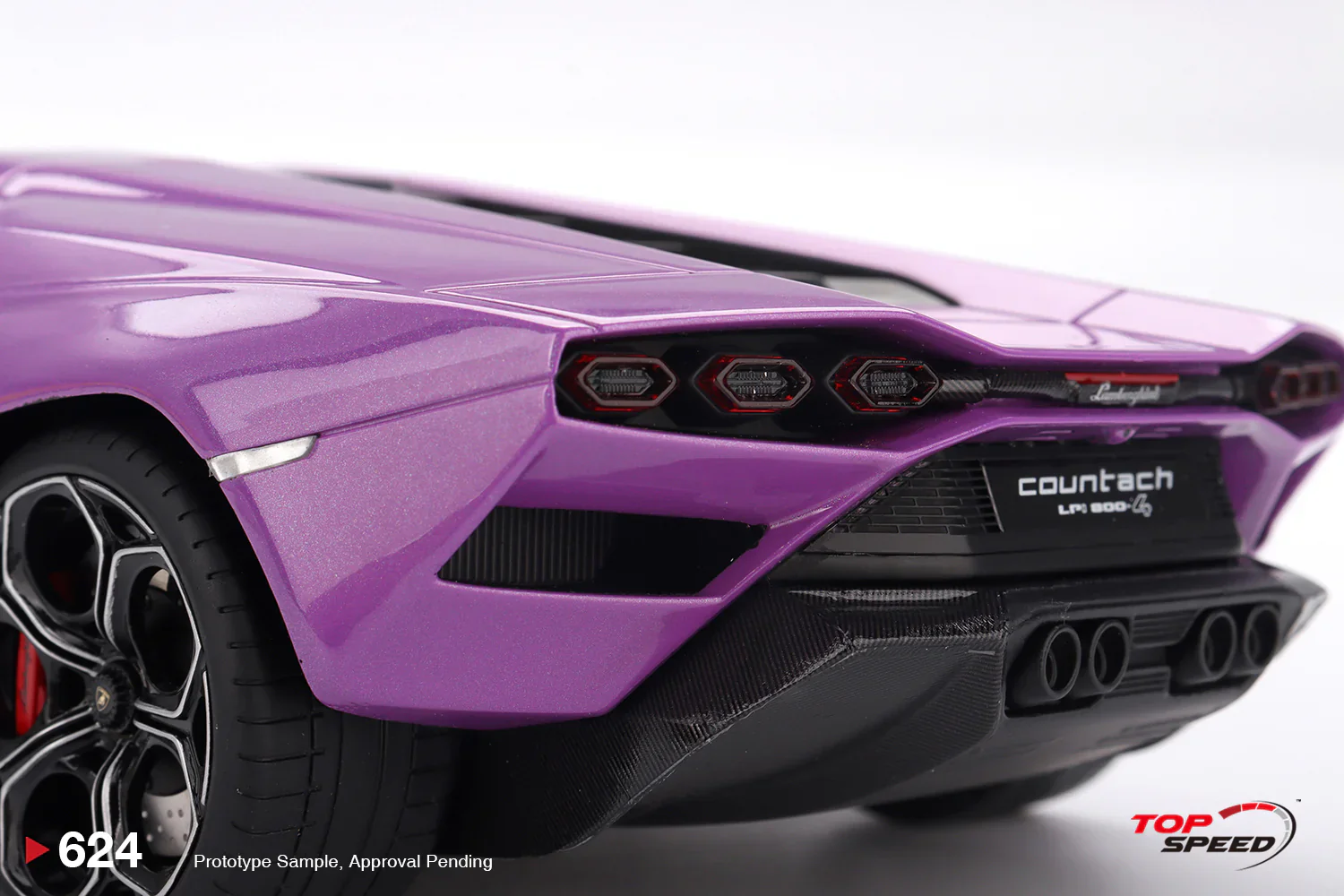 Topspeed Lamborghini Countach LPI 800-4 Viola Metallic Purple 30th Annivesary 1:18 - Image 5