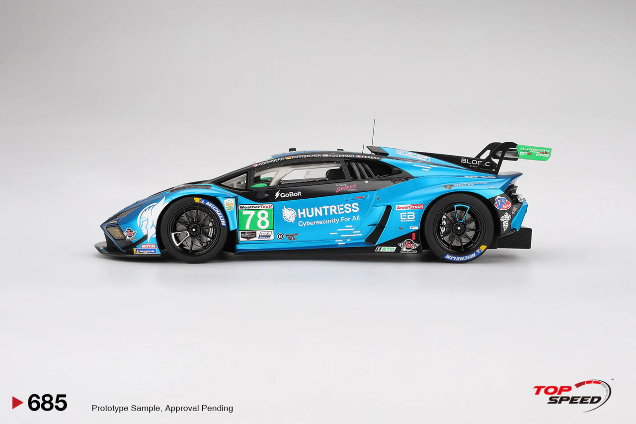 Topspeed Lamborghini Huracan GT3 EVO2 #78 Forte Racing IMSA 2025 Daytona 24hrs Blue 1:18 - Image 3