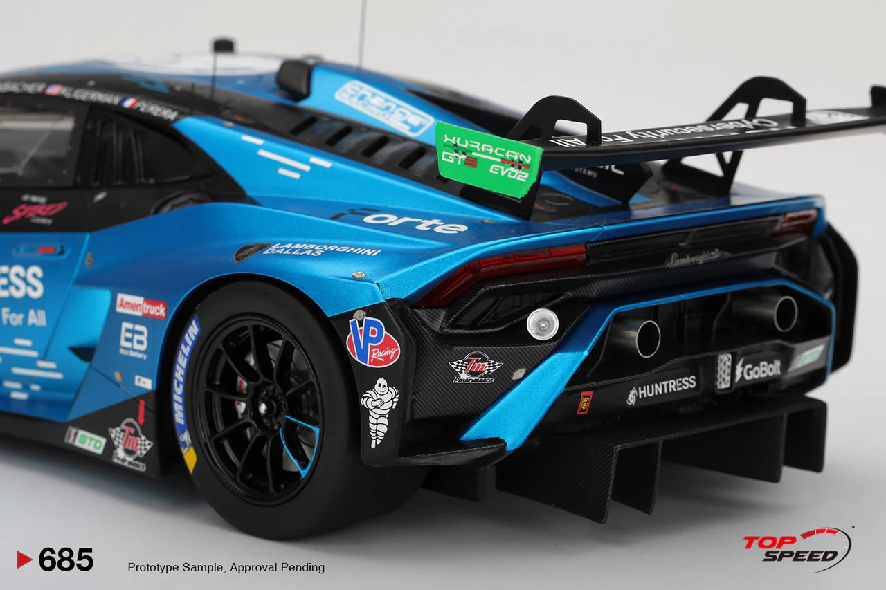 Topspeed Lamborghini Huracan GT3 EVO2 #78 Forte Racing IMSA 2025 Daytona 24hrs Blue 1:18 - Image 6