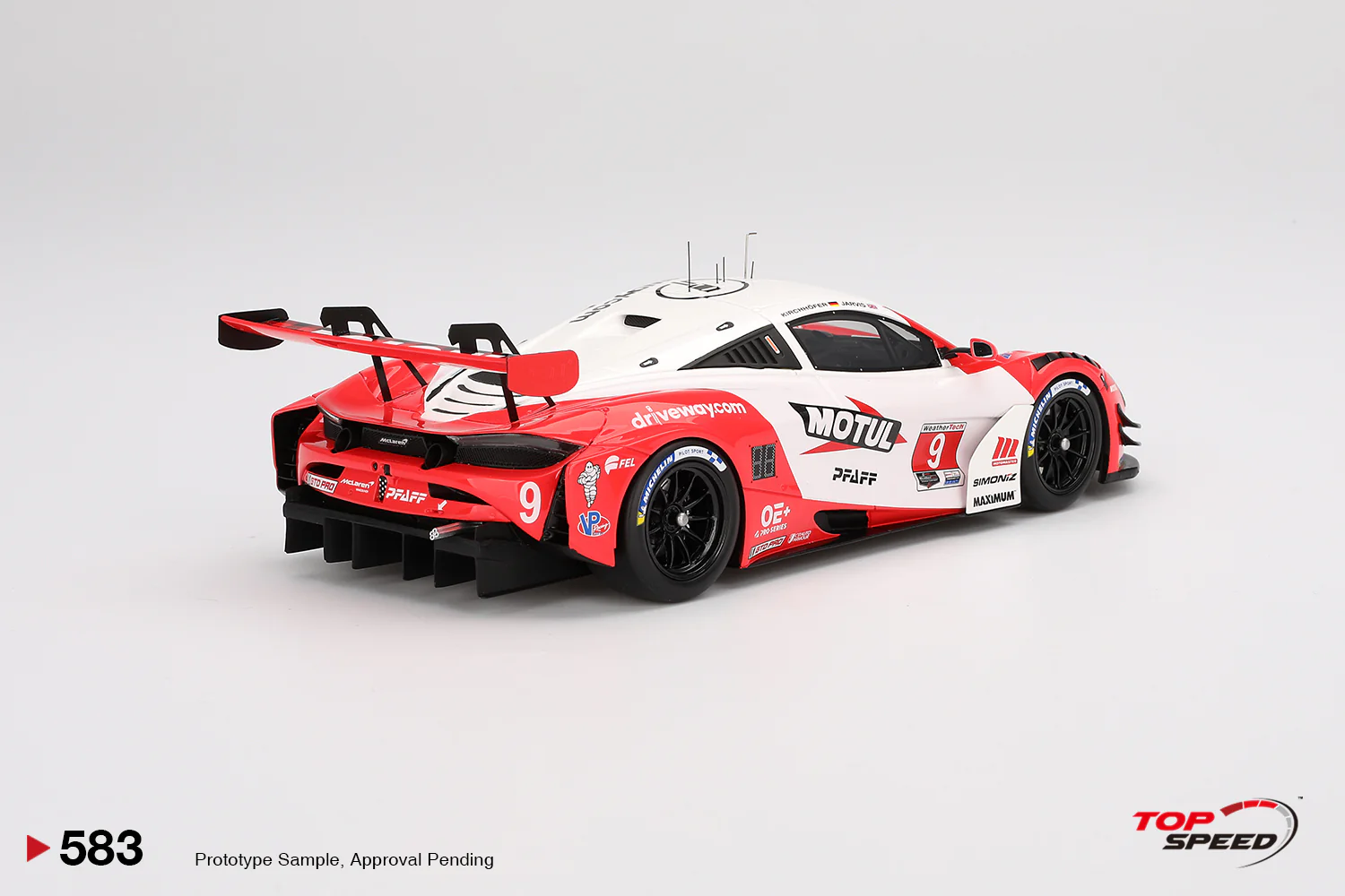 Topspeed Mclaren 720S GT3 EVO #9 Pfaff Motorsport 2024 IMSA Motul Course de Monterey Red 1:18 - Image 2