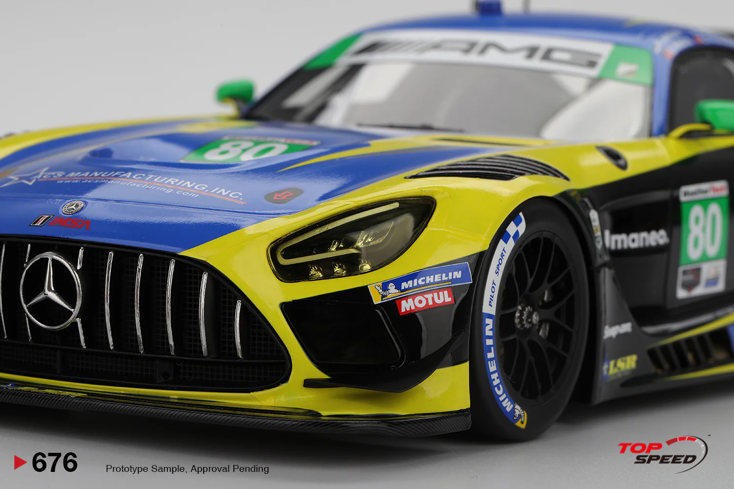Topspeed Mercedes AMG GT3 EVO #80 Lone Star Racing 2025 Daytona 24Hrs 1:18 - Image 4