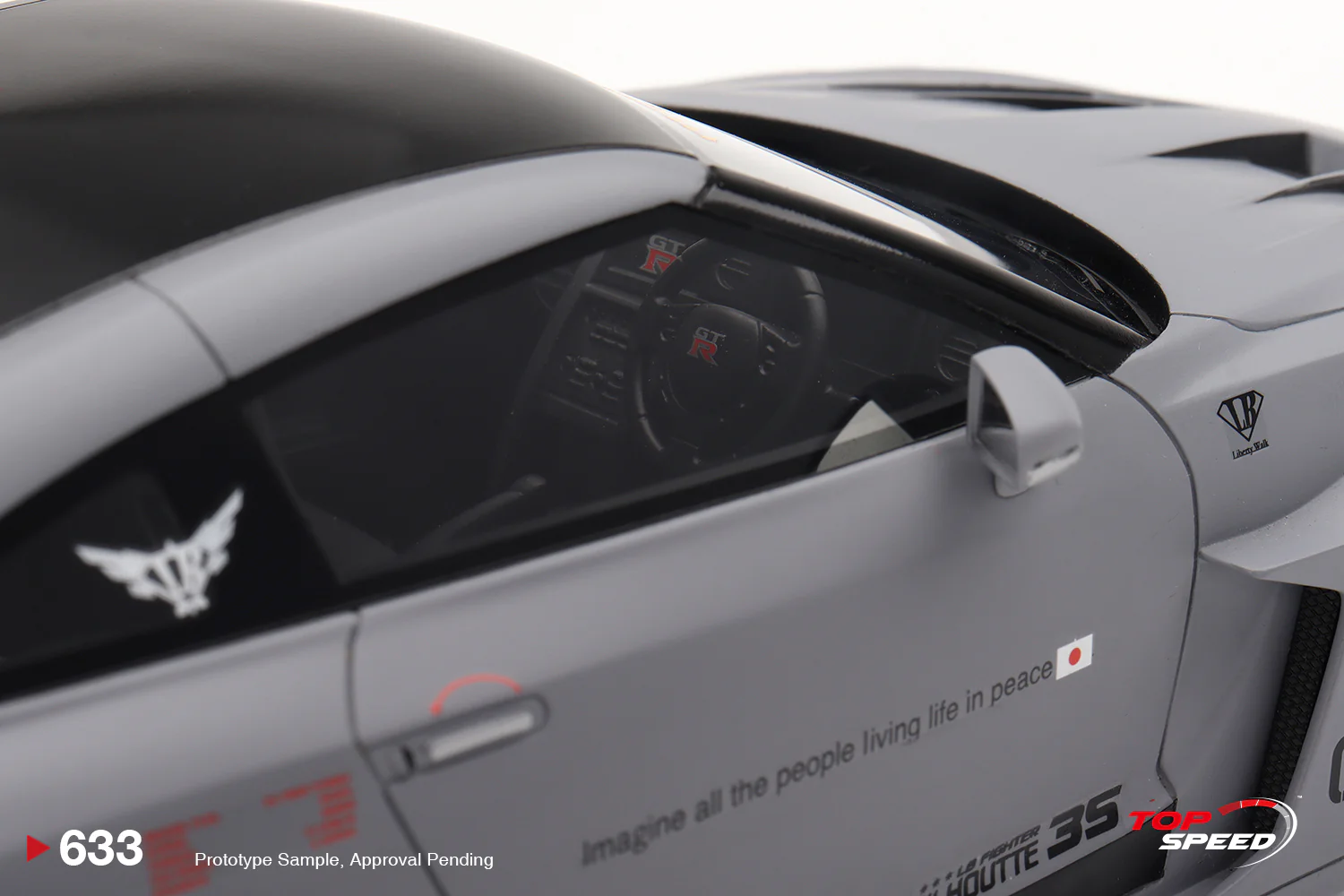 Topspeed Nissan LB-Silhouette WORKS GTR 35GT-RR Ver 1 Matte Grey 1:18 - Image 5