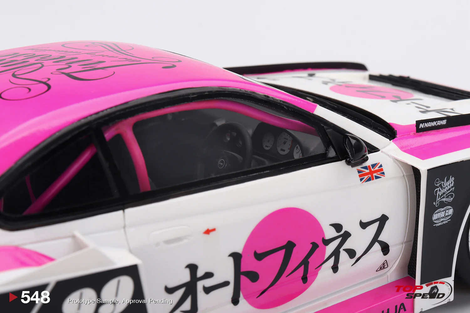 Topspeed Nissan LB-Super Silhouette S15 SILVIA Auto Finesse SEMA 2023 White and Pink 1:18 - Image 5