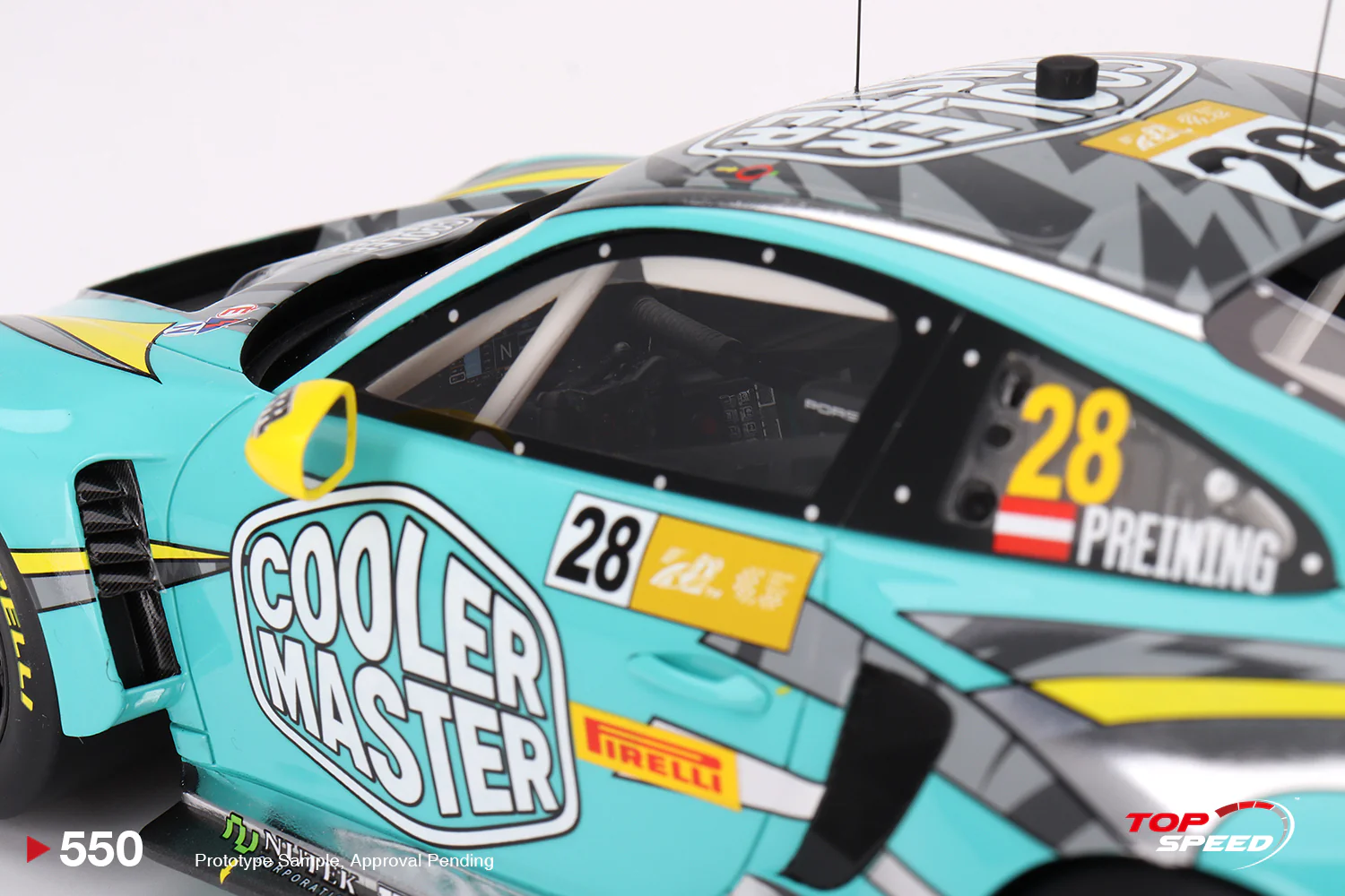 Topspeed Porsche 911 GT3 R (992) #27 HubAuto Racing 2023 FIA GT World Cup 70th Macau Grand Prix Green 1:18 - Image 5