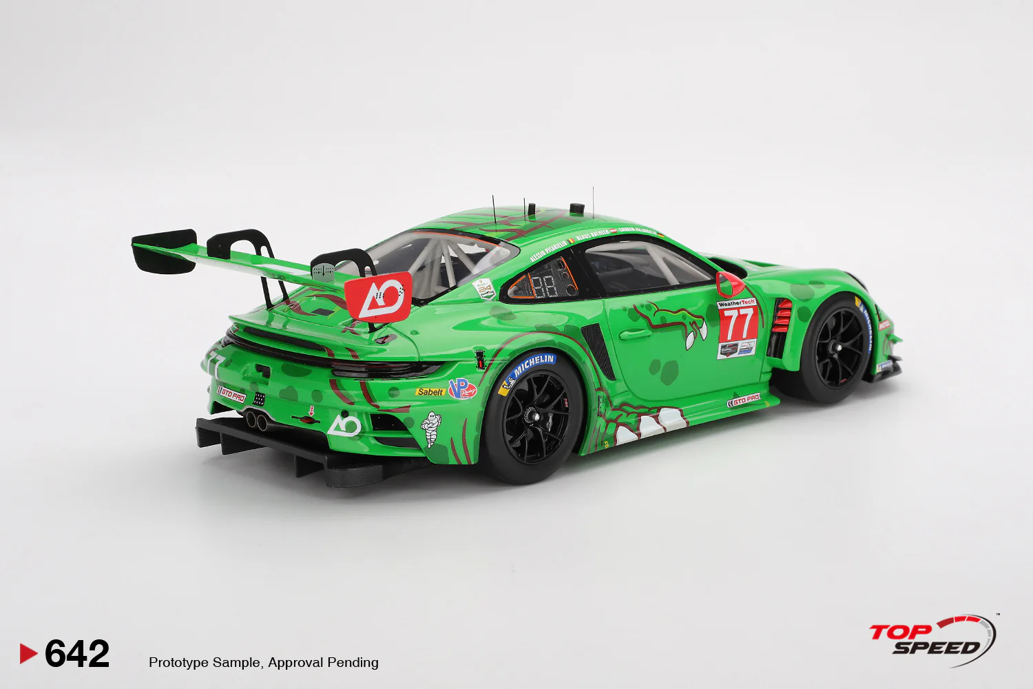Topspeed Porsche 911 GT3 R (992) #77 Rexy AO Racing 2025 IMSA Daytona 24hrs Green 1:18 - Image 2