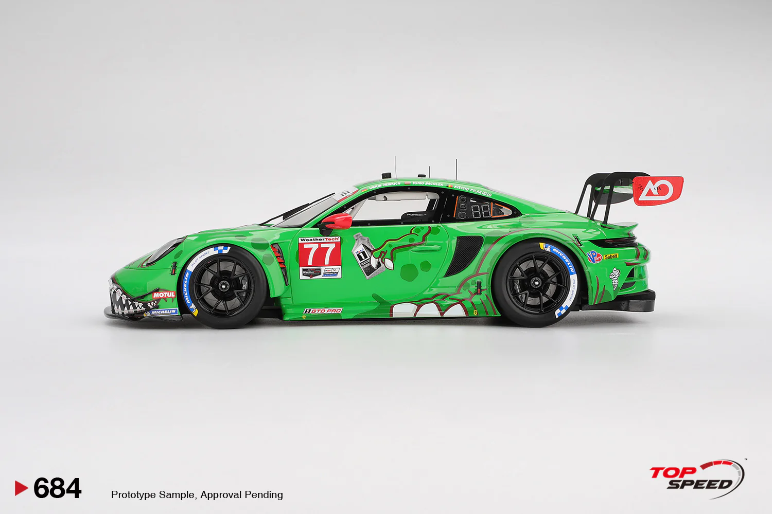 Topspeed Porsche 911 GT3 R (992) #77 Rexy AO Racing IMSA Winner 2025 Sebring 12hrs 1:18 - Image 3