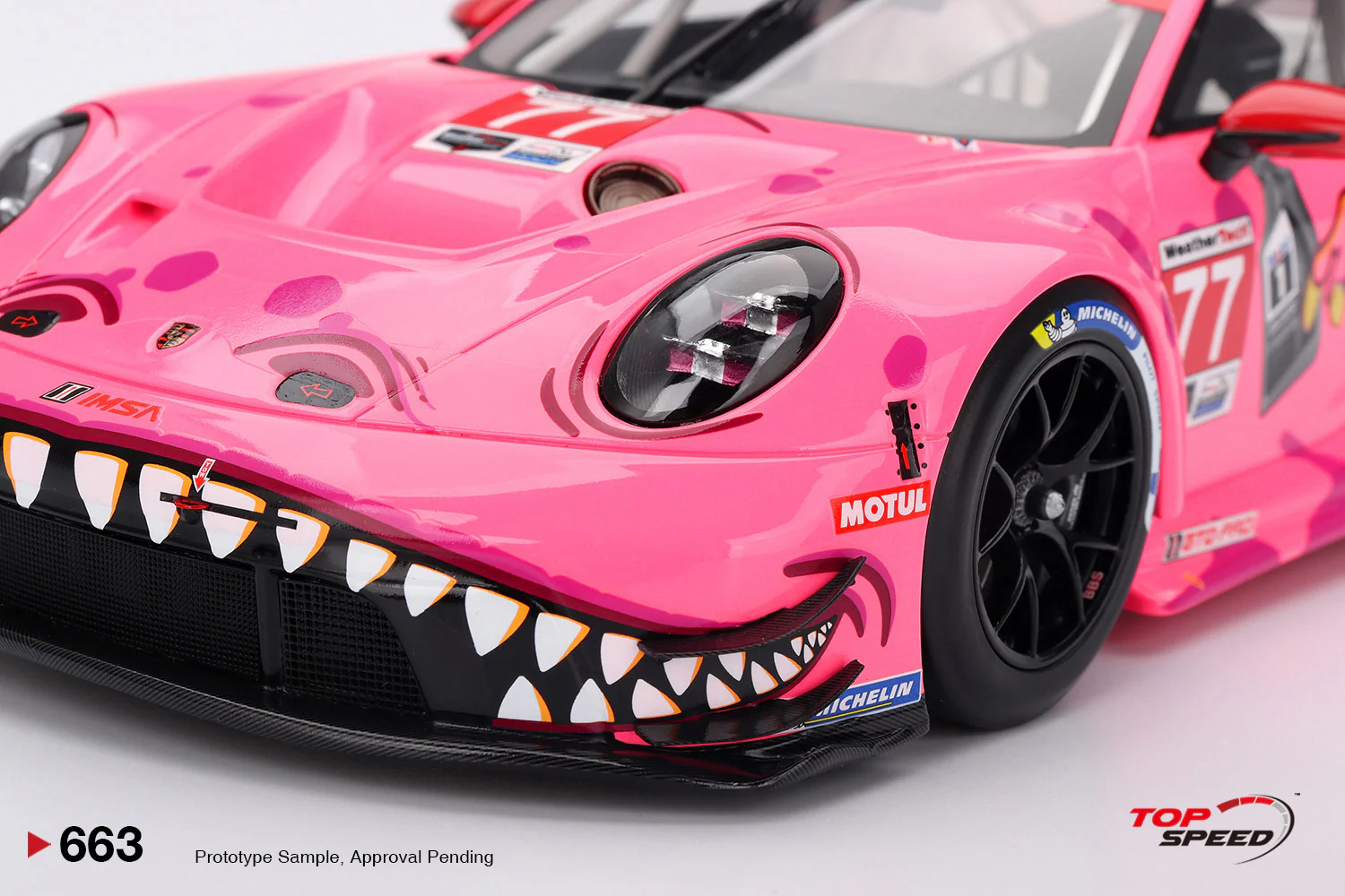 Topspeed Porsche 911 GT3 R (992) #77 Roxy AO Racing 2025 IMSA Detroit Grand Prix 1:18 - Image 4
