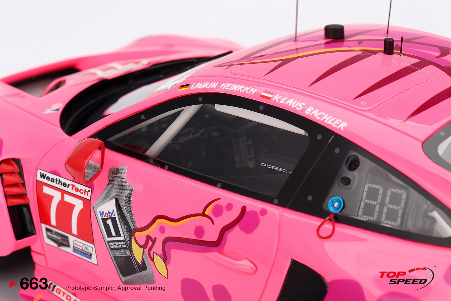 Topspeed Porsche 911 GT3 R (992) #77 Roxy AO Racing 2025 IMSA Detroit Grand Prix 1:18 - Image 5