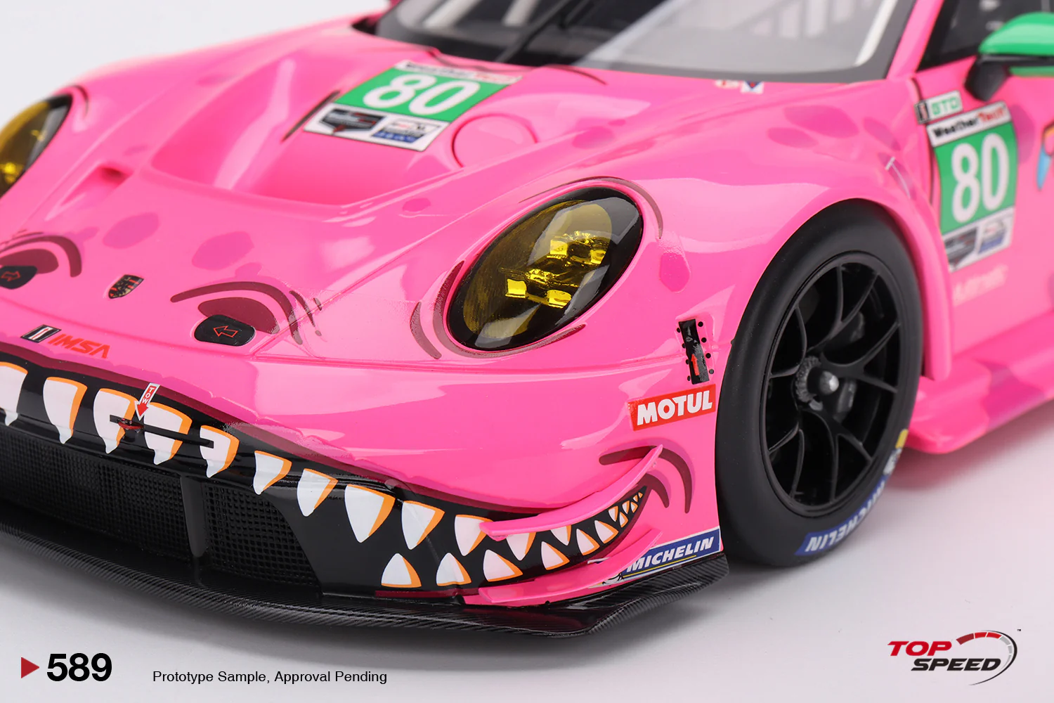 Topspeed Porsche 911 GT3 R (992) #80 Roxy AO Racing 2024 IMSA Michelin GT Challenger at VIR 1:18 - Image 4