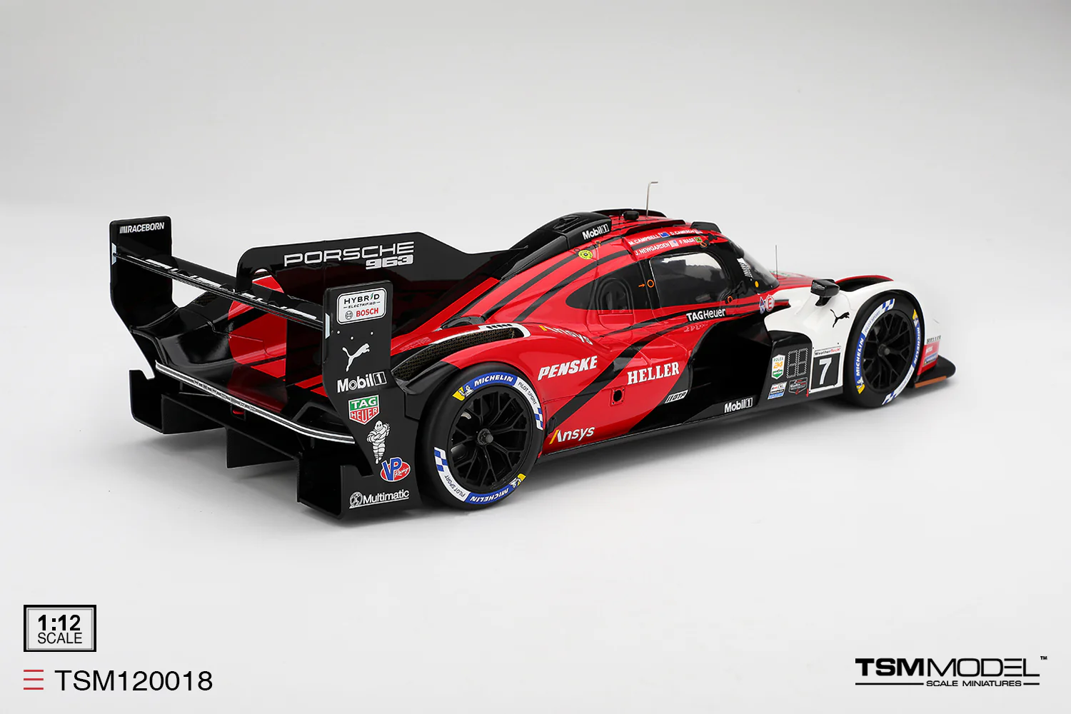 Topspeed Porsche 963 #7 Penske Motorsport IMSA 2024 Daytona 24Hrs Winner Red 1:12 - Image 2