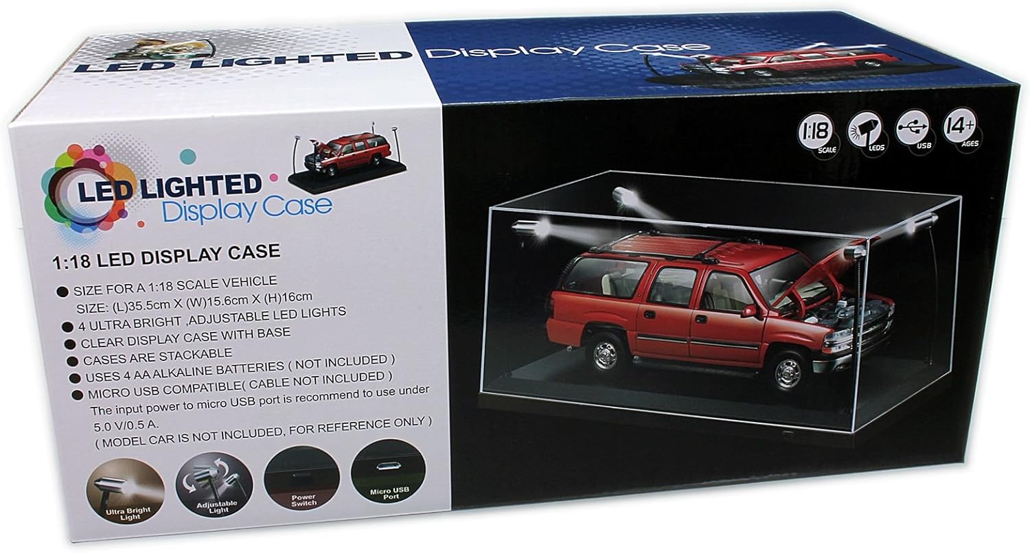 Triple 9 - Accessories - LED Pole Display Case Acrylic with Black Plastic Base 1:18 - Image 3