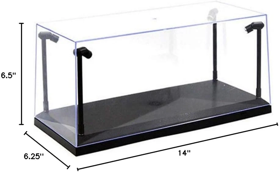Triple 9 - Accessories - LED (Straight Poles) Display Case Acrylic w/ Black Plastic Base 1:18 - Image 2