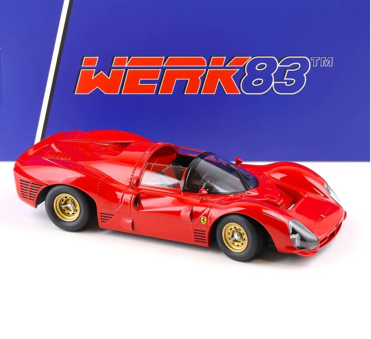 Werk83 1966 Ferrari 330 P3 4.0L V12 Spider Le Mans Plain Body Version Red 1:18 - Image 3