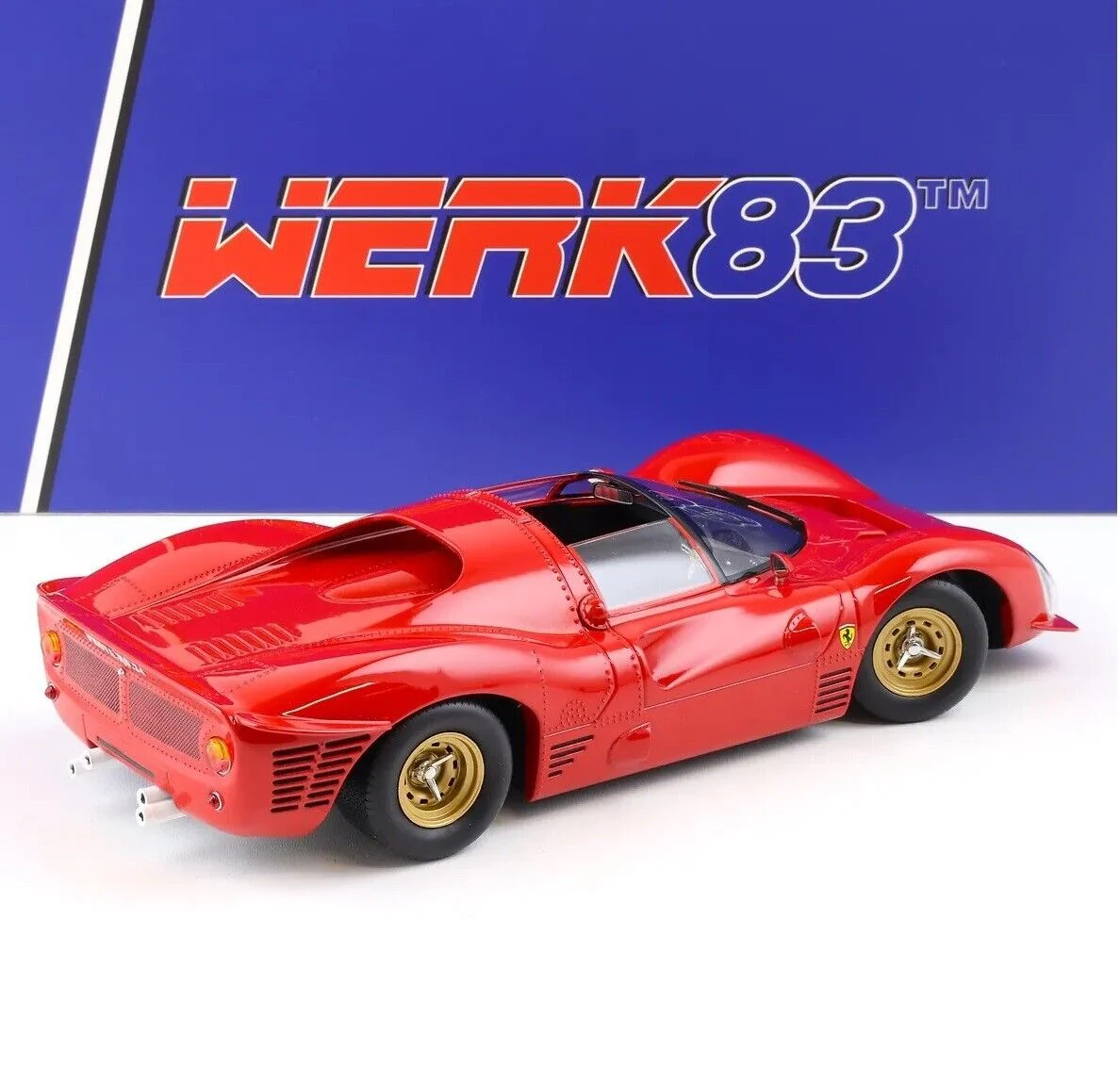 Werk83 1966 Ferrari 330 P3 4.0L V12 Spider Le Mans Plain Body Version Red 1:18 - Image 5